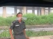 WATCH: Moment Police Officer Caught Under the Influence of ‘Colos’ On Duty