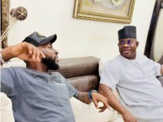 Reactions as Davido Meets Former Governor, Yahaya Bello at his Residence in Abuja