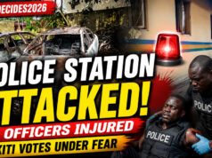 Suspected Gunmen Attack Ekiti Police Station, Set Vehicles Ablaze Ahead of Governorship Election