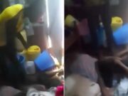 Footage Shows Husband Assaulting Wife for Leaving Home Before Cleaning